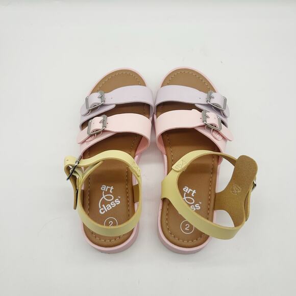 Target art class Kid's Meghan Buckle Platform Sandals Size 2 - Picture 3 of 9